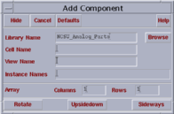 Add Component window