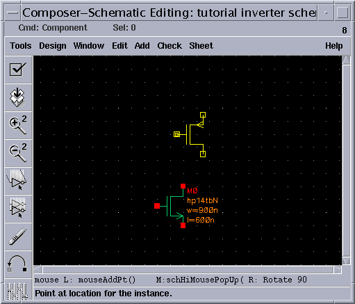 Placing the PMOS transistor