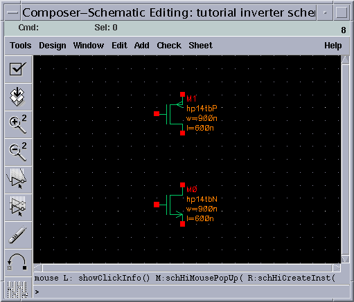 Placed PMOS transistor