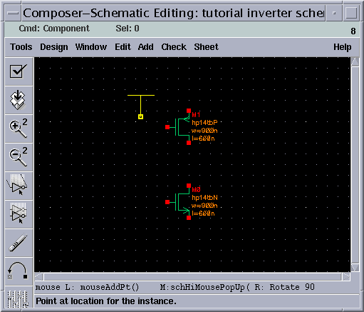 Placing vdd