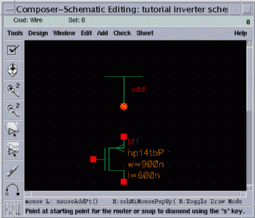 Pointing at VDD net