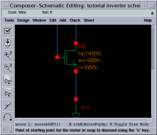 GND - NMOS source connected