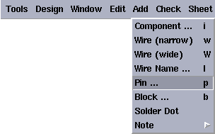 Choosing Add Pin option