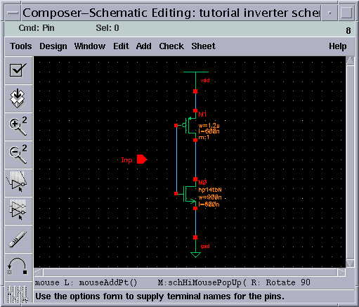 Placed input pin