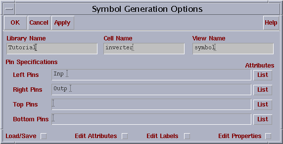 Symbol generation options