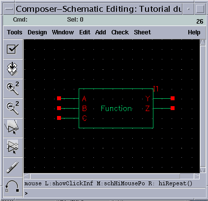 The symbol of the schematic in the previous design
 step